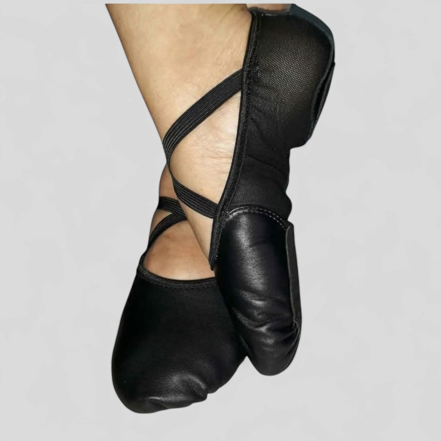 Zapatilla Media Punta de Cuero